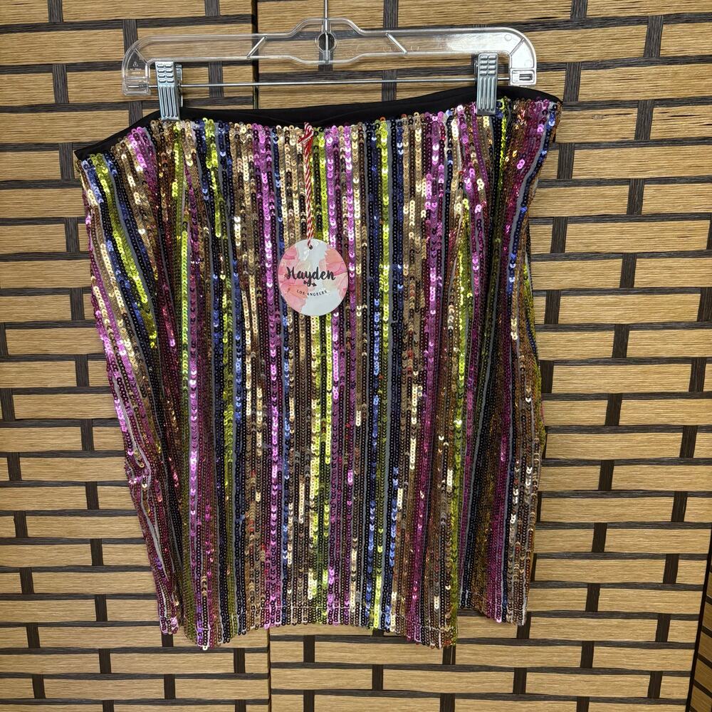 Hayden‎ Sequin Mini Skirt Size 1X